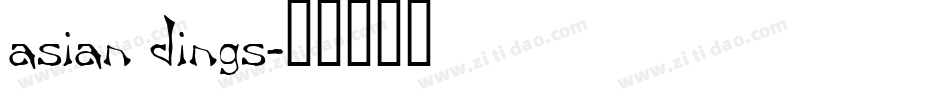 asian dings字体转换